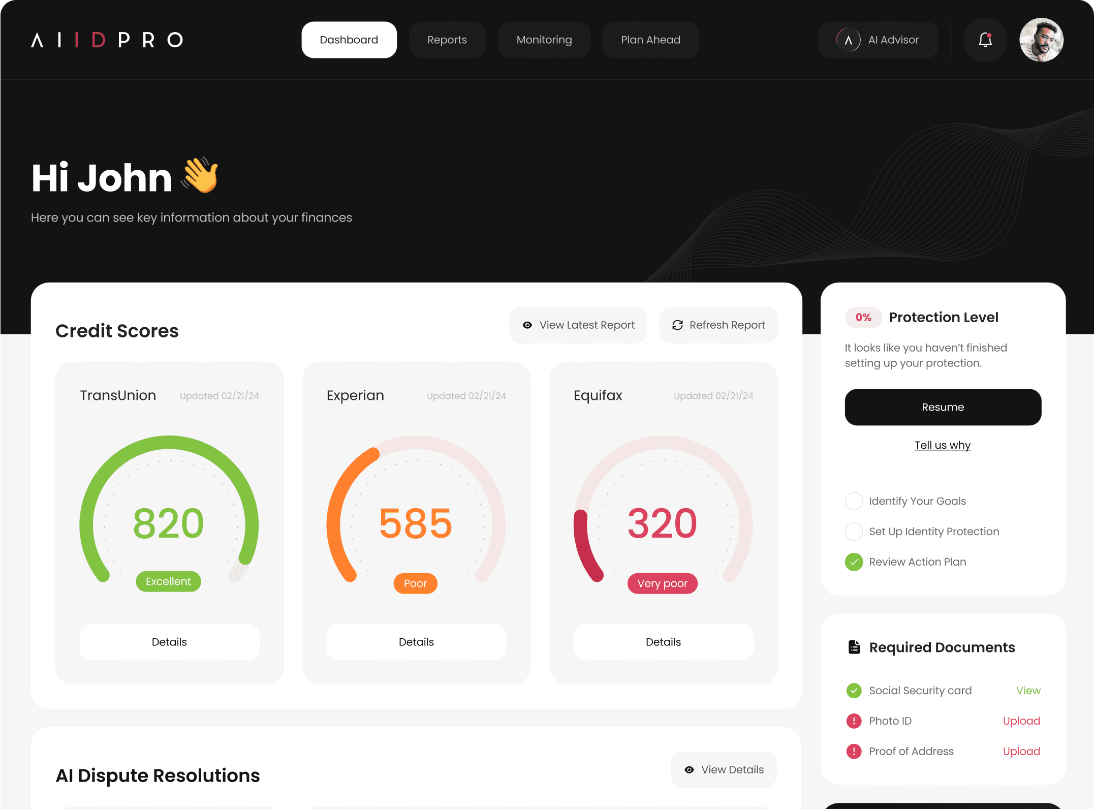 AIIDPRO dashboard